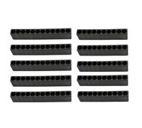 10 Pcs Screwdriver Bit Holder, 1/4 Inch Hex Shank Plastic Storage Organizer for Drill Bits, 5x10 Hole and 5x12 Hole Black