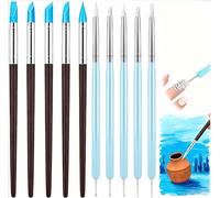 10 Pcs Sculpting Tools, Modeling Clay Carving Tools Set, Silicone Paint Brush, Silicone Paint Brush for Pottery Craft Pottery Craft, Nail, Blending, Rock,Drawing Art Projects