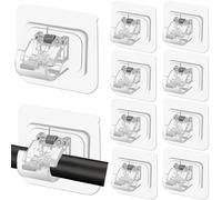 10 Pcs Self Adhesive Curtain Rod Brackets No Drill Nail Free Adjustable Curtain Hooks Curtain Pole Wall Mount Holders Towel Rod Hangers for Home Bathroom Kitchen Hotel