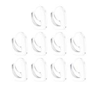 10 PCS Self Adhesive Plastic Wall Hooks - Small Extra Sticky Transparent Stick on Hooks for Hanging No Drilling for Kitchen Bathroom