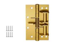 10 Pcs Self-Closing Gate Hinges, 90 Degree Door Closer, Automatic Right Angle Spring Hinges, Noise Reduction, Invisible Design, Gold Finish for Smooth Closing