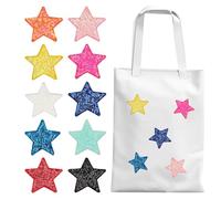 10 PCS Sequin Fabric Patches, Shiny Star Patches, Embroidery Iron on Star Patch, Glitter Stars Sequins Appliqué for Sewing Clothing Jeans Dress Repair Decoration