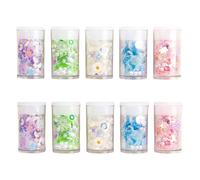 10 PCS Sequins Glitter, Craft Glitter for DIY Slime, Bath Ball, Nail Art, Card Making, Resin, Cellphone Decorations, DIY Art Crafts Making Embellishments