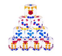10 Pcs/Set 6 Sided Number Transparent Acrylic Party Family Games Engraving Educational Accessaries