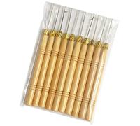 10 Pcs/Set Hair Extensions Tool Pulling Hook Tool Looped Needle Looped Bead Device Kits for Hair Extensions