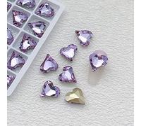 10 Pcs/Set Heart Nail Shiny Butterfly Shape Nail Pointed Back Art Decoration
