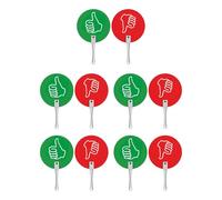 10 Pcs/Set Thumb Up Thumbs Down Paddles for Classroom Teacher Auction Signs Yes Not Paddles True False Paddle