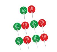 10 Pcs/Set Thumb Up Thumbs Down Paddles for Classroom Teacher Auction Signs Yes Not Paddles True False Paddle