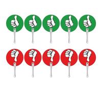 10 Pcs/Set Thumb Up Thumbs Down Tuning Paddles for Classroom Teacher Auction Signs Yes Or Not Paddles True False Paddle