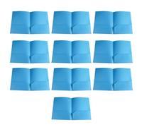 10 Pcs/Set Two Pocket Folders Letter Size Folder File Folders Document Folder for School Office