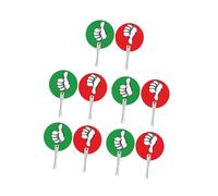 10 Pcs/Set Yes or Not Paddles Teacher Classroom, Black Edge, A
