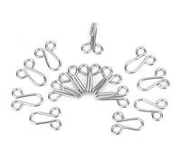 10 Pcs Sewing Hooks and Eyes Closure, Bra Hooks Replacement, Large Hooks and Eyes Closure for Bra, Fur Coat Jacket and Clothing(Bright White)
