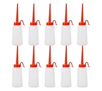 10 Pcs Sewing Machine Oiler Oil Dispenser with Long Angled Oil Bottle Sewing Machine Long Tip Double Needle Plastic Oil Dispenser