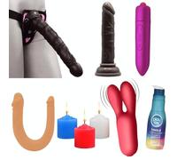 10 Pcs Sexy Emporium Strap On Dildo Harness Kit - 2 Realistic Strap On Dildos for Pegging - 10" 5.5" Inch Dildos with Suction Cup Bases - Includes 2 O-Rings & Adjustable Harness - Waterproof