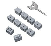 10 Pcs SFP Port Lock with 1 Keys,Switch Port Lock/Fiber Port Security Plug,SFP Dust Cap to Prevent Unauthorized Access,Suitable for Data Centers, Server Room,Desktops,Laptops,etc. (Gray)