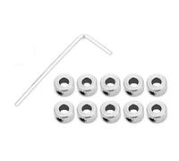 10 Pcs Shaft Lock Collar with Hex Wrench Electroplate Ferronickel Shaft Collar Hex Fixed Buckle for DIY Technology Making Model Toys, Accessories (5.1mm)