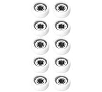 10 Pcs Shower Door Rollers, Nylon-Coated Bearings Wheels Replacement, PA POM Plastic with High Load Capacity, Metal Sealed Bearings, Easy Installation, Low-Noise Sliding, for Sliding Door Tracks