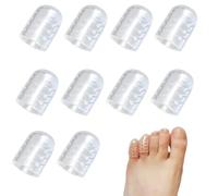 10 Pcs Silicone Anti-Friction Toe Protectors for Blisters Corns Calluses &Ingrown Toenails, Pain Relief Cleae Breathable Silicone Gel Toe Caps for Women Men