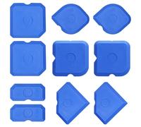 10 Pcs Silicone Caulking Tools Reuse Sealant Finishing Kit Blue Caulking Finishing Tools for Bathroom Floor Window Kitchen Sealing Hand Caulk Removal Tool
