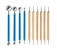 10 PCS Silicone Clay Sculpting Tools, Ball Stylus Dotting Tools Double-Ended Polymer Clay Tool Modeling Ball Tools Soft Rubber Tip Modelling Pen for Ceramics, DIY Art, Jewelry Making