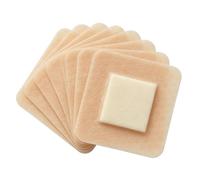 10 Pcs Silicone Foam Dressing 5 x 5 cm, Waterproof Silicone Dressing, Absorbent Breathable Foam Pad with Gentle Adhesive for Daily Wound Cover