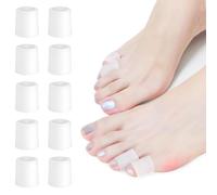 10 Pcs Silicone Small Toe Sleeves Pinky Toe Protectors Soft Gel Protector Feet Toe Guards Corn Protectors Pain Relief for Hammer Toe Stubbed Toe Corns Calluses Protect