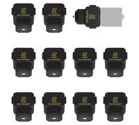 10 Pcs Silicone Sock for Bambu Lab A1/A1 Mini, Hotend Heater Block Silicone Cover Nozzle 3d Printer Print Head Boot High Temperature Enclosure Black Accessories Parts Protecting Extruder Sleeve