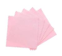 10 Pcs Silver Cleaning Cloth, Double Sided Silver Polishing Cloth for Jewelry, Reusable Polishing Cloths for Gold Silver Diamond Pearl, Pink (8 * 8cm)