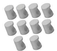 10 Pcs Silver Cylinder Cabinet Knobs, Single Hole Aluminum Alloy Hardware Knobs Fit for Cupboard, Drawer, Wardrobe, Kitchen