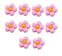 10 Pcs Small Buttons for Cardigans Novelty Shirt Buttons Flower Buttons for Baby Cardigans Plastic Buttons for Girls, Boys-Pink+yellow-18mm
