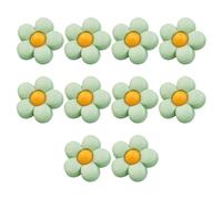 10 Pcs Small Buttons for Cardigans Novelty Shirt Buttons Flower Buttons for Baby Cardigans Plastic Buttons for Girls, Boys-Green+yellow-18mm