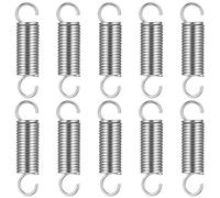 10 Pcs Small Extension Springs, Tension Springs, Extended Compressed Spring, Dual Hook Heavy Duty Stainless Steel Replacement Spring for Tents, Awnings, Trampoline-2X0.47X0.06inch