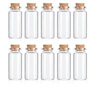 10 Pcs Small Glass Bottles with Cork Lids Small Glass Jars 10ml Mini Glass Bottles Empty Spell Jars Miniature Potion Bottles Message Wishing Bottle for Wedding Party Favours DIY Crafts Decoration