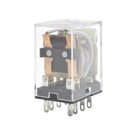 10 PCS Small Intermediate Relay AC 6V-380V DC 6V-220V With Base Switch HH52/53/54P HH62/63/64P 2 Open 2 Closed/3 open 3 Closed(24V,HH62P DC (10PCS))