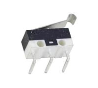 10 PCS Small Limit Microswitch Car Switch with Scroll Wheel Curved Foot Arc Handle(Arc clamp right)