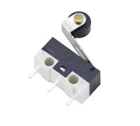 10 PCS Small Limit Microswitch Car Switch with Scroll Wheel Curved Foot Arc Handle(Pulley)