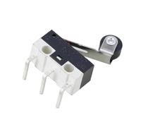 10 PCS Small Limit Microswitch Car Switch with Scroll Wheel Curved Foot Arc Handle(Right bend of pulley)