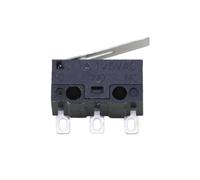 10 PCS Small Limit Microswitch Car Switch with Scroll Wheel Curved Foot Arc Handle(Square foot 13.5mm)