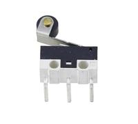 10 PCS Small Limit Microswitch Car Switch with Scroll Wheel Microswitch Curved Foot Arc Handle Microswitch Mouse Switch IDGTTLDF(Left bend of pulley)