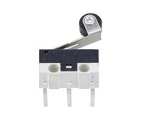 10 PCS Small Limit Microswitch Car Switch with Scroll Wheel Microswitch Curved Foot Arc Handle Microswitch Mouse Switch IDGTTLDF(Right bend of pulley)