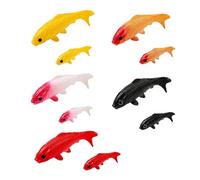 10 Pcs Small Plastic Fish Koi Miniature, Goldfish Resin Figurines, Fairy Garden Fish Tank Artificial Realistic Aquarium Tiny Red Fishes Figures, Mini Sea Animals Figures Fairy Garden Accessories