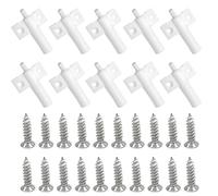 10 Pcs Soft Close Dampers,Soft Close Dampers Built-in Elastic Design Soft Close Hinges,White Door Damper Soft Close,POM-Plastic Soft Close Door Damper,for Kitchen Cabinets,Wardrobe Doors,Furniture