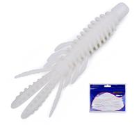 10 Pcs Soft Swimbait Lures, 8cm/3.15in Shrimp Shape Soft Plastic Fishing Lures Kit, White Bass Fishing Lure Swim Baits, for Fishing Trout, Crappie, Bass, Redfish, Freshwater, Saltwater