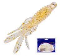 10 Pcs Soft Swimbait Lures, Shrimp Shape Soft Plastic Fishing Lures Kit, Bass Fishing Lure Swim Baits with 5 Color, for Fishing Trout, Crappie, Bass, Redfish, Freshwater, Saltwater