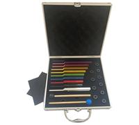 10 Pcs Solfeggio Tuning Forks, Aluminum Alloy, Chakra Sound Therapy Set with Rubber Bases, Wooden Mallets, Storage Box