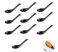 10 Pcs Soup Spoons, Ramen Spoon, Chinese Soup Spoons, Soup Spoon, Soup Spoon, Chinese Spoons, Soup Spoons Set of 6, Korean Spoon, Plastic Spoons, for Restaurants, Dessert Shops and Cafes