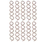 10 Pcs Spiral Hair Pins Metal Golden for DIY Hair Style | Lightweight All-day Hold, Bun Sticks for Long Hair, Styling Accessory in Rose Gold Finish