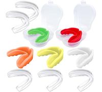 10 Pcs Sports Mouth Guard for Kids, 5 Colorful with Case, 5 Clear, Boys Girls Youth Athletic Mouthguard for Boxing Football Hockey Karate Basketball MMA Lacrosse Taekwondo Rugby Karate Wrestling