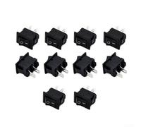 10 Pcs Spst On Off Round Rocker Switch 250v 3a 2 Pin For Car Truck Boat Interior Light Control Plastic Construction