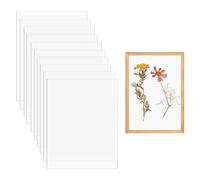 10 Pcs Square Clear Acrylic Sheets, 1mm Thick Transparent Plastic Board for Picture Frame Glass Replacement, DIY Craft, Display Projects, Painting (10 x 15cm)